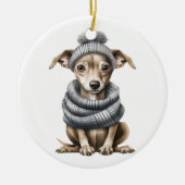 Gepersonaliseerde Italiaanse windhond Keramisch Ornament (Voorkant)