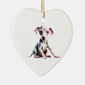 Gepersonaliseerde Italiaanse windhond puppy Keramisch Ornament (Rechts)