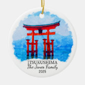 Gepersonaliseerde Itsukushima Ornament, Japan Keramisch Ornament (Voorkant)