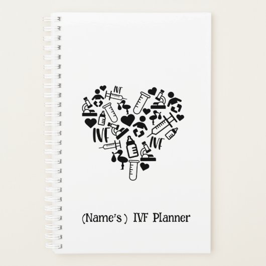 Gepersonaliseerde IVF-hartonvruchtbaarheid/IUI-pla Planner (Voorkant)