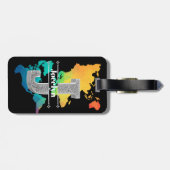 Gepersonaliseerde J Initiaal Silver Monogram Jouw  Bagagelabel (Achterkant horizontaal)