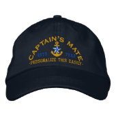 Gepersonaliseerde Jaar en Namen Captain's Mate Sta Pet (Voorkant)