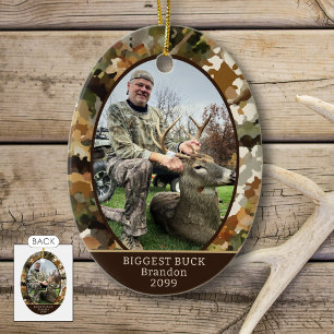 Gepersonaliseerde jachtcamouflage foto keramisch ornament