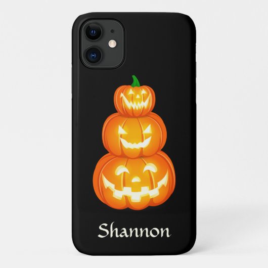 Gepersonaliseerde Jack-o-lantaarn trio Halloween Case-Mate iPhone Case (Achterkant)