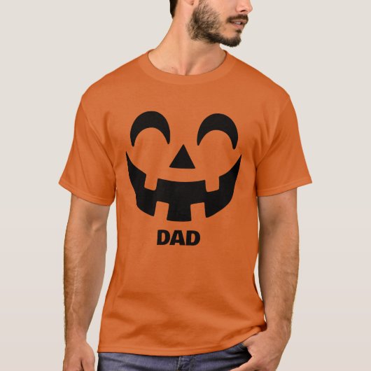 Gepersonaliseerde Jack-O'-Lantern gezicht van man  T-shirt (Voorkant)