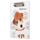 Gepersonaliseerde Jack Russell hondenhonkbaltrui Klembord (Links)