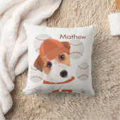 Gepersonaliseerde Jack Russell hondenhonkbaltrui Kussen (Deken)