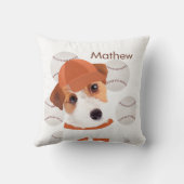 Gepersonaliseerde Jack Russell hondenhonkbaltrui Kussen (Achterkant)