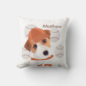 Gepersonaliseerde Jack Russell hondenhonkbaltrui Kussen (Voorkant)