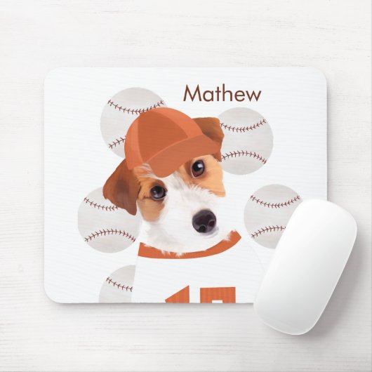 Gepersonaliseerde Jack Russell hondenhonkbaltrui Muismat (Met muis)