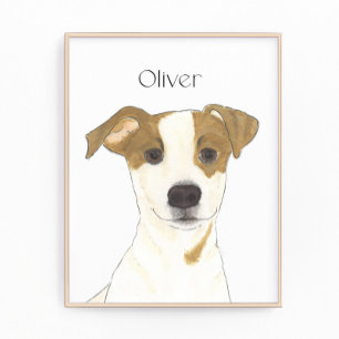 Gepersonaliseerde Jack Russell Terrier Art Foto Afdruk