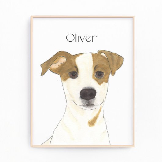 Gepersonaliseerde Jack Russell Terrier Art Foto Afdruk