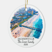 Gepersonaliseerde Jacksonville Ornament, Florida S Keramisch Ornament (Links)