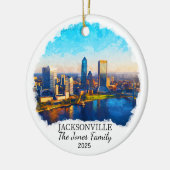 Gepersonaliseerde Jacksonville Ornament, Florida S Keramisch Ornament (Links)