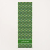 Gepersonaliseerde Jade Tree-bladeren op groene Yog Yogamat (Voorkant)