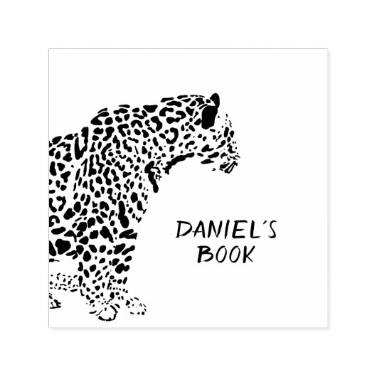 Gepersonaliseerde Jaguar Bookplate Zelfinktende Stempel (Design)