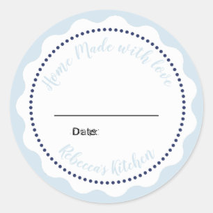 Gepersonaliseerde jam inmaken   Thuisgemaakte Maso Ronde Sticker