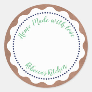 Gepersonaliseerde jam inmaken   Thuisgemaakte Maso Ronde Sticker