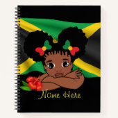 Gepersonaliseerde Jamaicaanse vlag meisje spiraal  Notitieboek (Voorkant)