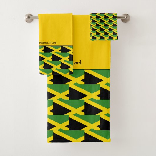 Gepersonaliseerde JAMAICAN VLAG Patroon Christelij Bad Handdoek (Insitu)