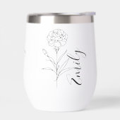 Gepersonaliseerde januari anjer geboorte bloem (Links)