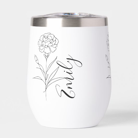 Gepersonaliseerde januari anjer geboorte bloem (Voorkant)