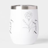 Gepersonaliseerde januari anjer geboorte bloem (Achterkant)