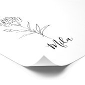 Gepersonaliseerde januari anjer geboorte bloem foto afdruk (Hoek)