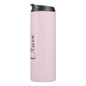 Gepersonaliseerde januari anjer geboorte bloem thermosbeker (Geroteerd rechts)