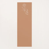 Gepersonaliseerde januari anjer geboorte bloem yogamat (Achterkant)