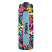 Gepersonaliseerde januari Geboorte Bloem Anjer 16  Thermosbeker (Voorkant)