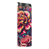 Gepersonaliseerde januari Geboorte Bloem Anjer 16  Thermosbeker (Geroteerd rechts)