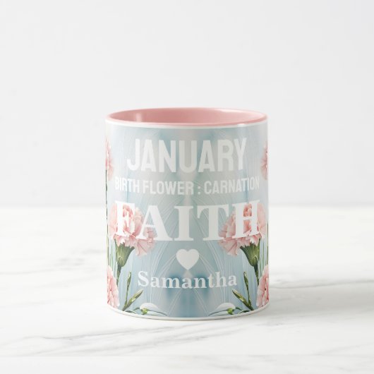 Gepersonaliseerde Januari Geboortemaand Bloem Chri Mok (Midden)