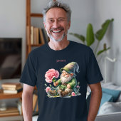 Gepersonaliseerde Januari Geboortemaand Tuin Gnoom Tri-Blend Shirt