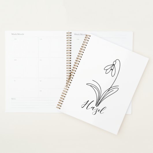 Gepersonaliseerde januari sneeuwklokje Geboorteblo Planner (Display)