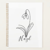 Gepersonaliseerde januari sneeuwklokje Geboorteblo Planner (Voorkant)