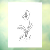 Gepersonaliseerde januari sneeuwklokje Geboorteblo Raamsticker (Vel 3)