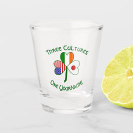 Gepersonaliseerde Japan Ierland USA Shamrock Shot Glas