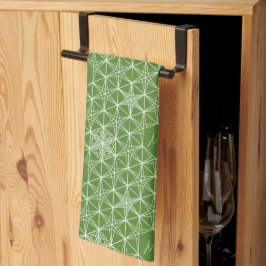 Gepersonaliseerde Japandi stijl Snowflake ontwerp Theedoek