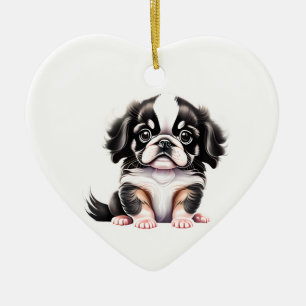 Gepersonaliseerde Japanse kin puppy Keramisch Ornament