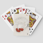 Gepersonaliseerde  Japanse kippenhaan Pokerkaarten (Achterkant)