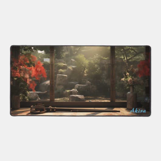 Gepersonaliseerde Japanse Werkbank & Tuin Desk Mat (Voorkant)