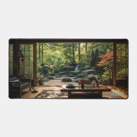 Gepersonaliseerde Japanse Werkbank & Tuin Desk Mat (Voorkant)