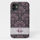 Gepersonaliseerde jaren '20 Dusky Roos Bloemen Fro Case-Mate iPhone Case (Achterkant)