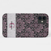 Gepersonaliseerde jaren '20 Dusky Roos Bloemen Fro Case-Mate iPhone Case (Achterkant (horizontaal))