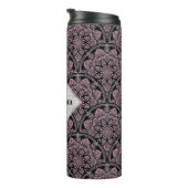 Gepersonaliseerde jaren '20 Dusky Roos Bloemen Fro Thermosbeker (Geroteerd rechts)