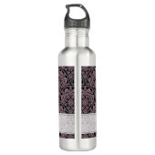 Gepersonaliseerde jaren '20 Dusky Roos Bloemen Fro Waterfles (Achterkant)