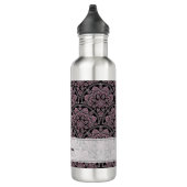 Gepersonaliseerde jaren '20 Dusky Roos Bloemen Fro Waterfles (Rechts)