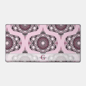 Gepersonaliseerde jaren '70 Dusky Roos Cherry Blos Bureaumat (Voorkant)