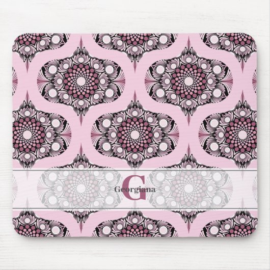 Gepersonaliseerde jaren '70 Dusky Roos Cherry Blos Muismat (Voorkant)